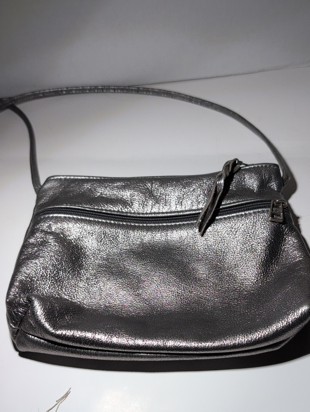 Sven Berkeley USA Metallic Silver Crossbody Bag - Women's Shoulder Purse